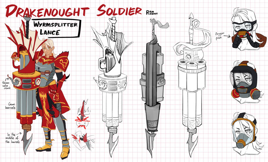 Wyrmsplitter Lance — Weapon design commission for SYTOKUN's upcoming TTRPG book, Voyager