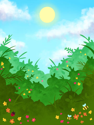 Easy landscape digital art